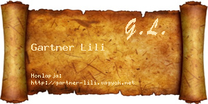 Gartner Lili névjegykártya